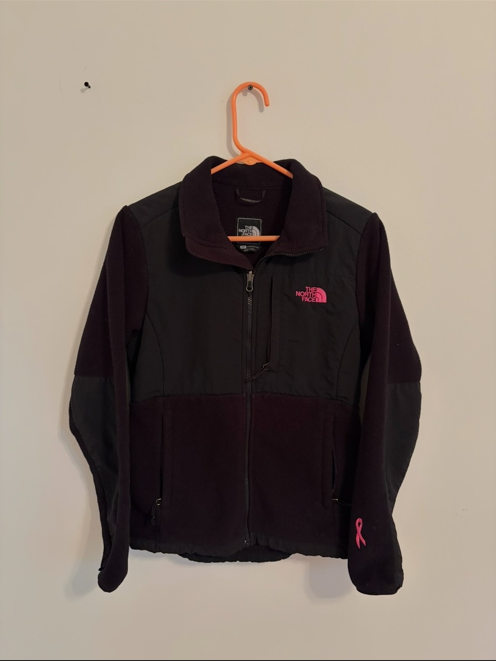 The North Face Black & Pink Fleece Jacket Parka